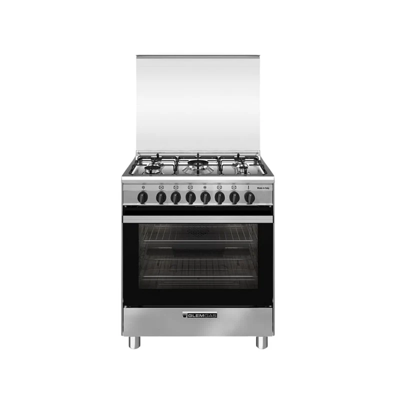 Glem Gas Cucina a Gas SA765MI6 Acciaio Inox 70X60 con Forno Ventilato CASSE A