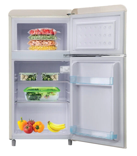 DCG Eltronic MF100CCDP Frigorifero Combinato A Libera Installazione, Autoscongelamento Defrost, Termostato Regolabile, Crema