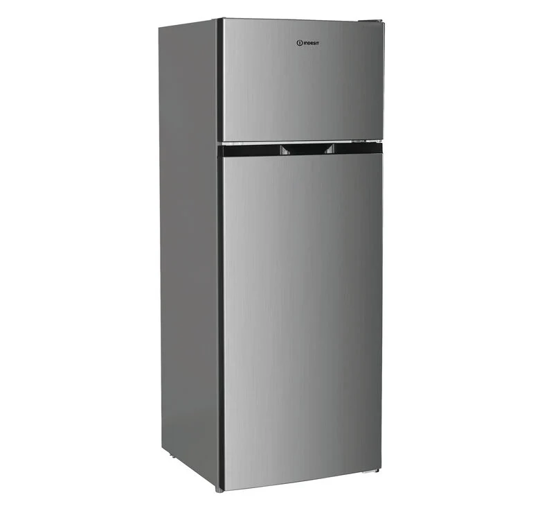 Indesit I55T0 412S Frigorifero Combinato A Libera Installazione, Luce Interna, Classe E, Acciaio Inox