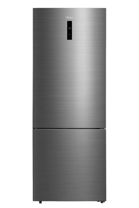 Midea MDRB593FGE46 Frigorifero Combinato A Libera Installazione, No Frost, Classe E, Inox