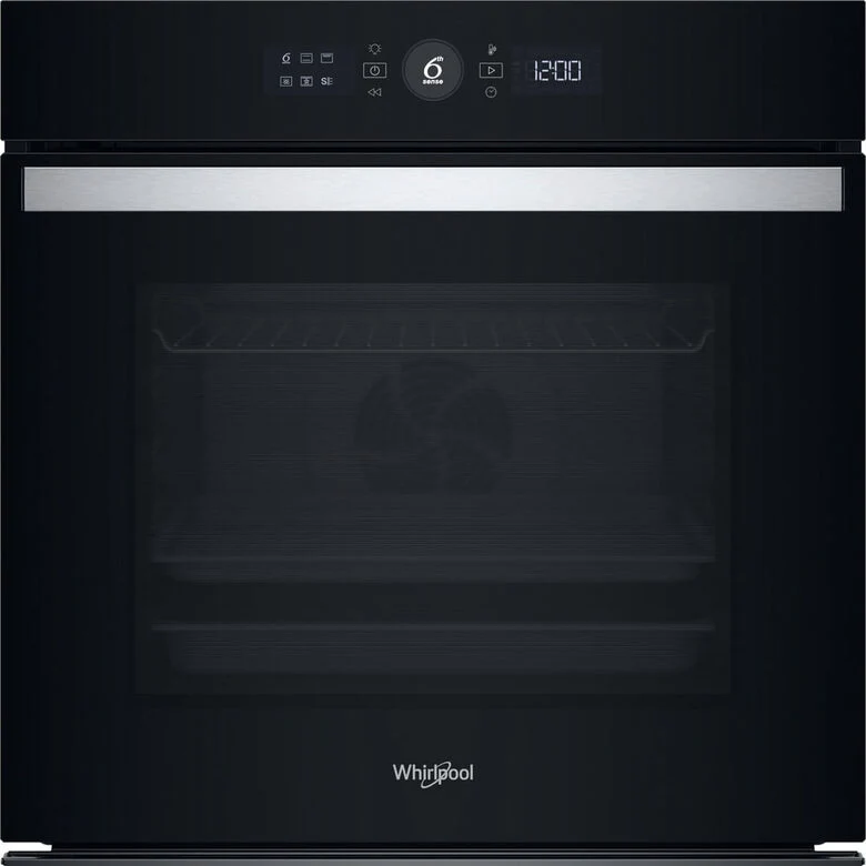 Whirlpool WOI4S8PM0SBXA Forno da incasso, Steam+, Airfry, Tecnologia 6° Senso, Classe A, Nero