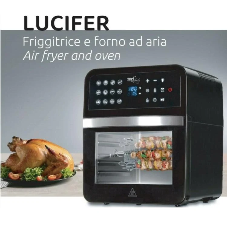 Melchioni Lucifer Friggitrice Ad Aria Forno Elettrico 12 Lt 1800W Essiccatore