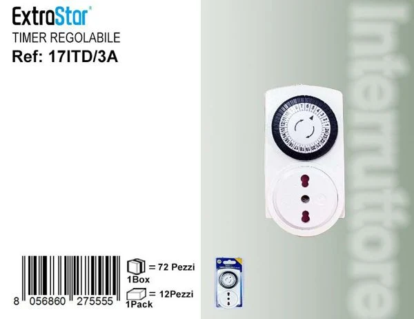 24 ORE TIMER REGOLABILE 230V 50HZ