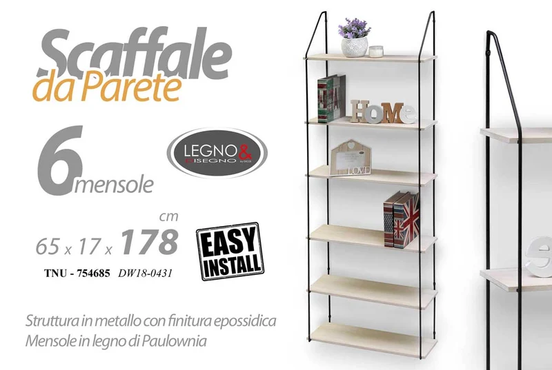 TNU/6 SCAFFALI PAR 65*17*178CM DW18-0431