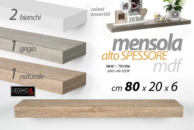 DOU MENSOLA ASS 80*20*6 A901-80 NEW