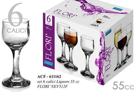 6 CALICI LIQUORE FLORI 55C