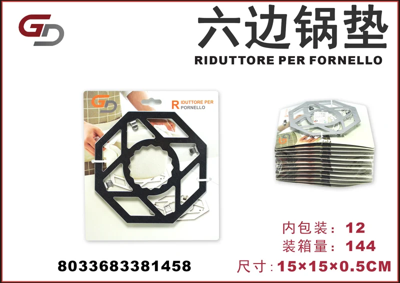RIDUTTORE PER FORNELLO 15*15*0,5CM 1/12PZ. CT144