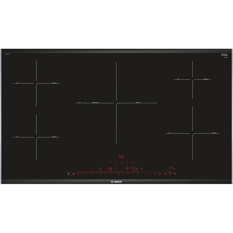 Bosch PIV975DC1E piano cottura Nero Da incasso Piano cottura a induzione 5 Fornello(i)