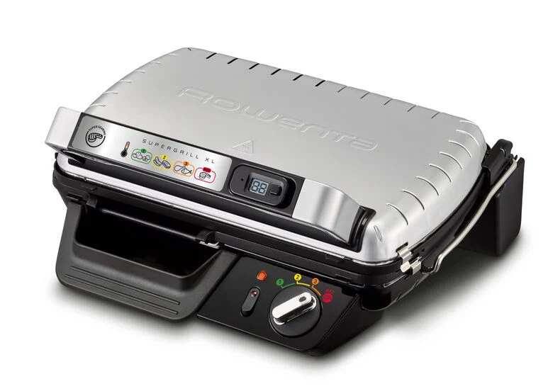 Rowenta GR461B SuperGrill XL, 2 Posizioni di Cottura, Termostato regolabile, Facile da pulire