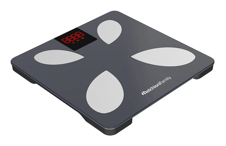 Melchioni PIUMA Quadrato Grigio, Bianco Bilancia pesapersone elettronica