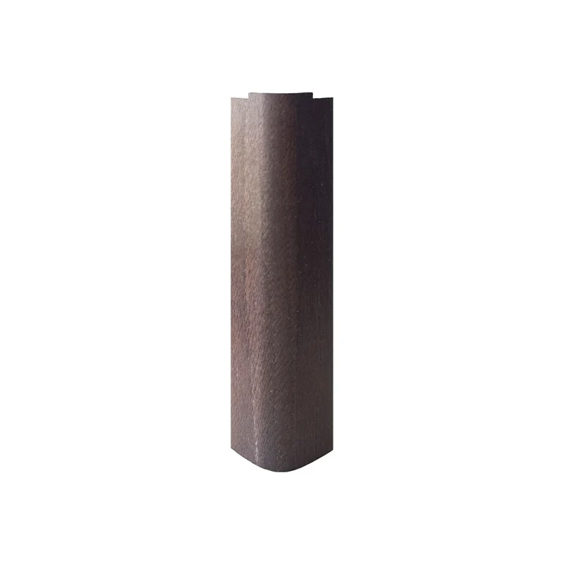 Angolare per zoccolo 90° R12 in noce arte povera H 10 cm.