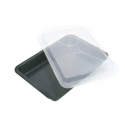 Teglia Rettangolare Alta Con Coperchio In Plastica 33X23 Cm "Delicia"