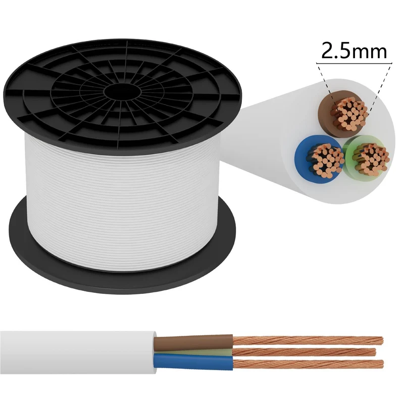 Wire H05VV-F 3G2.5 50M White