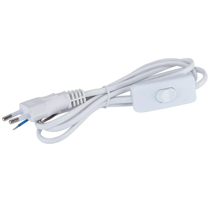 SWITCH WITH WIRE 2X0.75MM2 1.5M WHITE