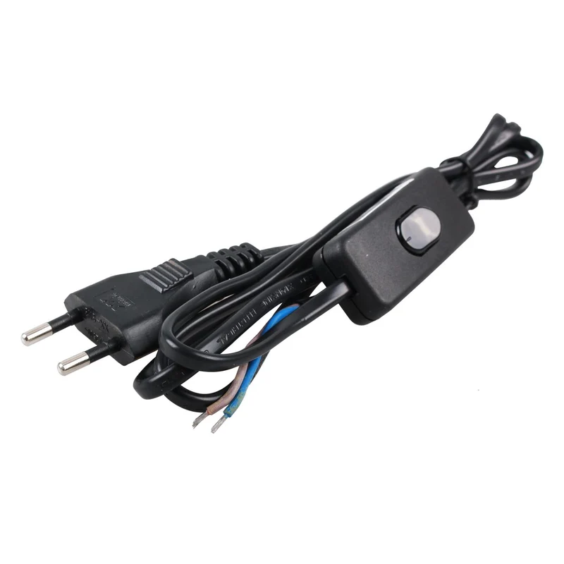 SWITCH WITH WIRE 2X0.75MM2 1.5M BLACK