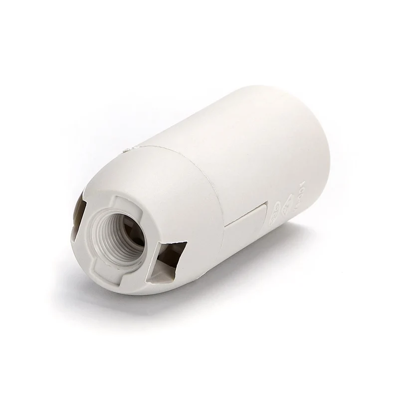 E14 PLASTIC LAMP HOLDER WHITE
