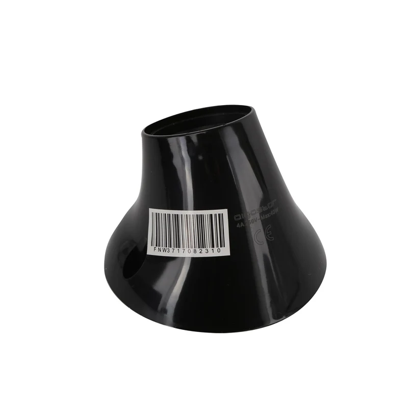 LAMP HOLDER PLASTIC 40W CROOKED BLACK(nero)