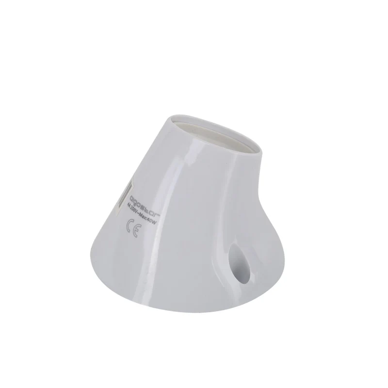 LAMP HOLDER PLASTIC 40W CROOKED WHITE