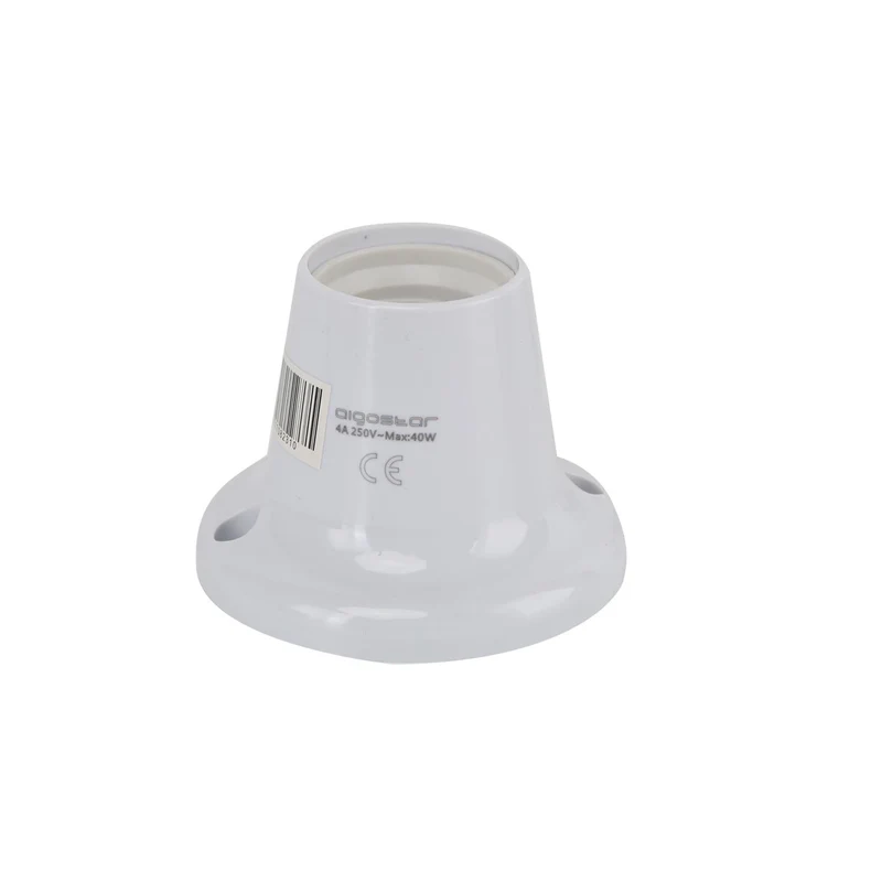 LAMP HOLDER PLASTIC 40W STRAIGHT WHITE