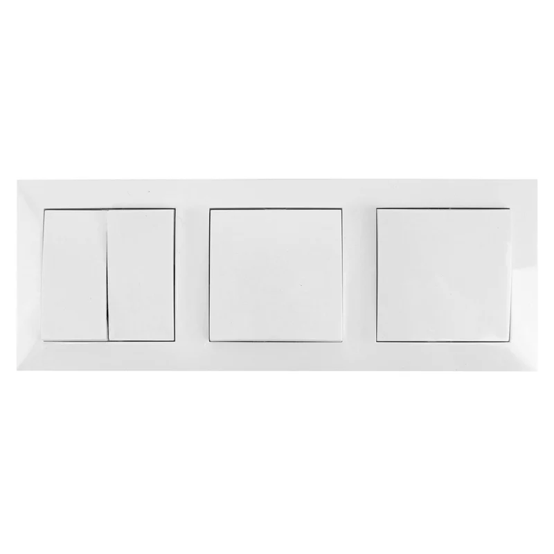 SWITCH AND SOCKET COMBINATION(DOUBLE 1 GANG 1 WAY SWITCH+2 GANG 2 WAY SWITCH)FLUSH-MOUNTED
