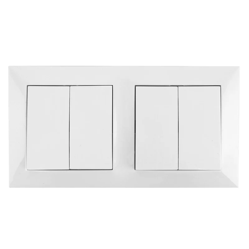 DOUBLE 2 GANG 1 WAY FLUSH-MOUNTED SWITCH