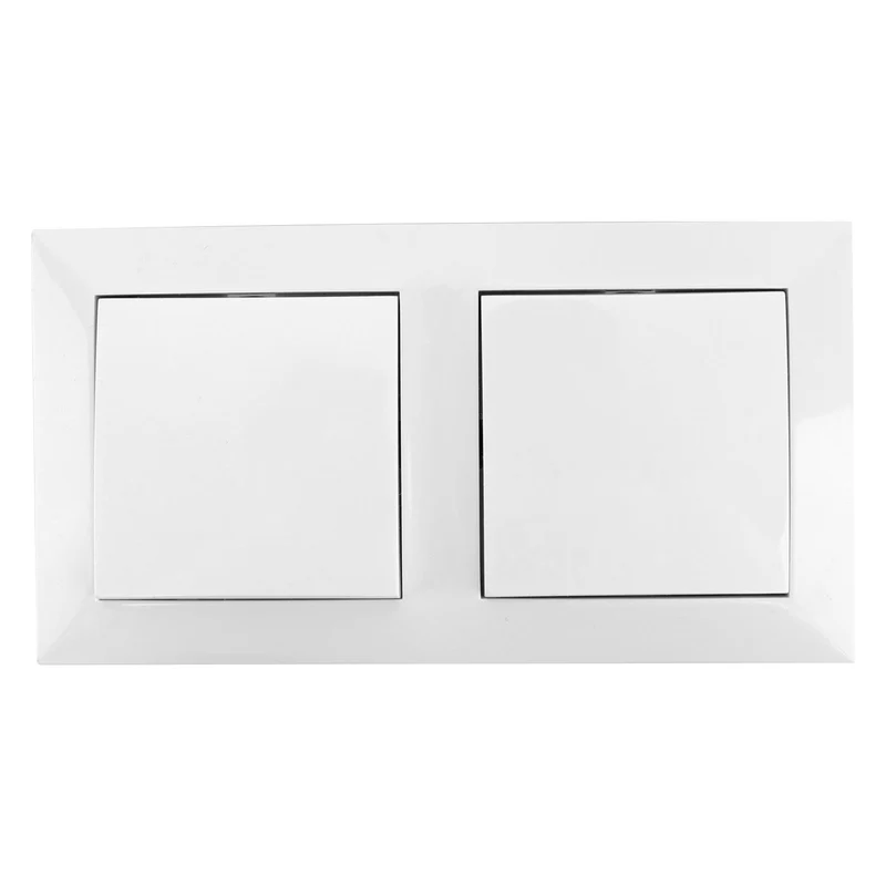 DOUBLE 1 GANG 1 WAY FLUSH-MOUNTED SWITCH