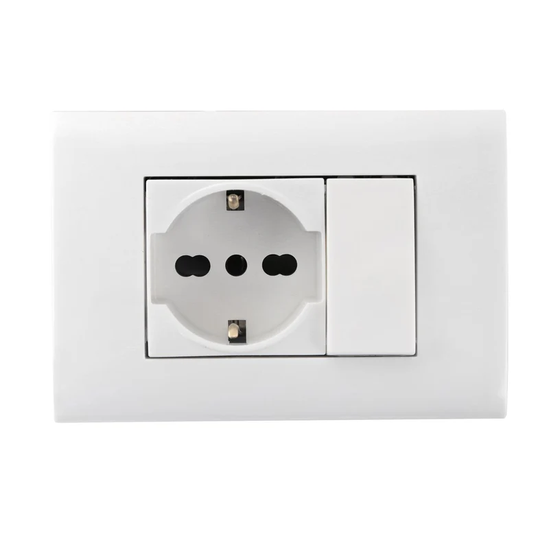 SWITCH AND SOCKET COMBINATION(ONE P30 SOCKET+ONE WAY SWITCH)