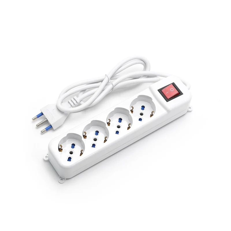 4 fori presa multipla(4WAYS,Rettangolare,3m,H05VV-F 3G1.0mm2,Max 2500W)
