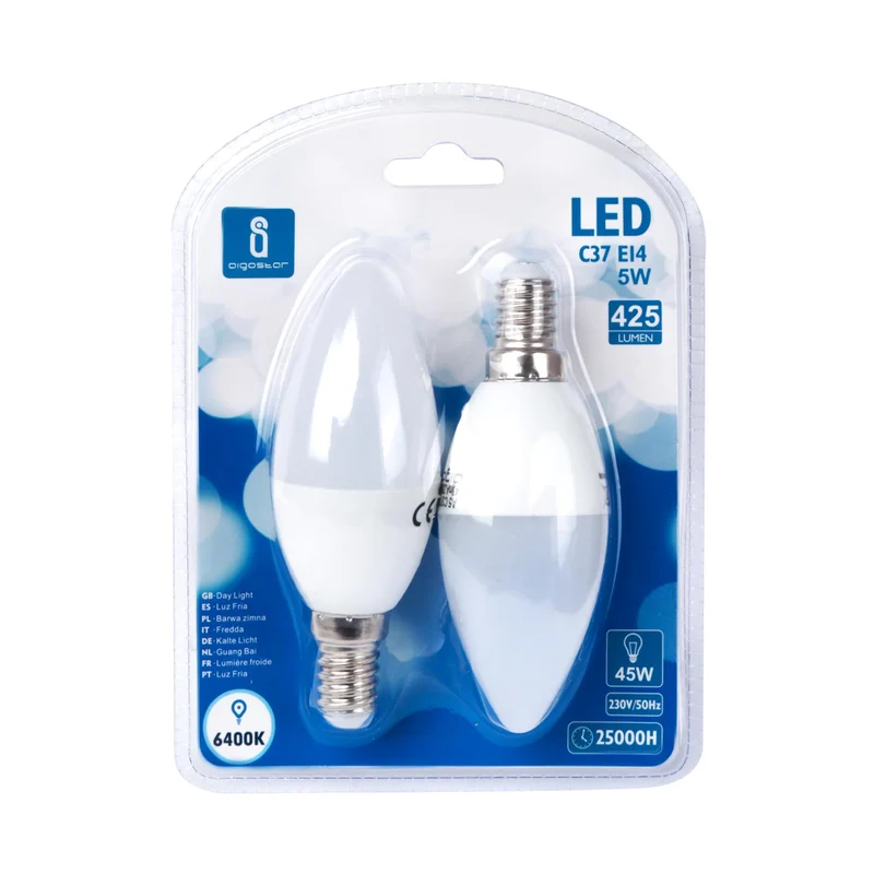 LED A5 C37 E14 5W 6400K/DOUBLE