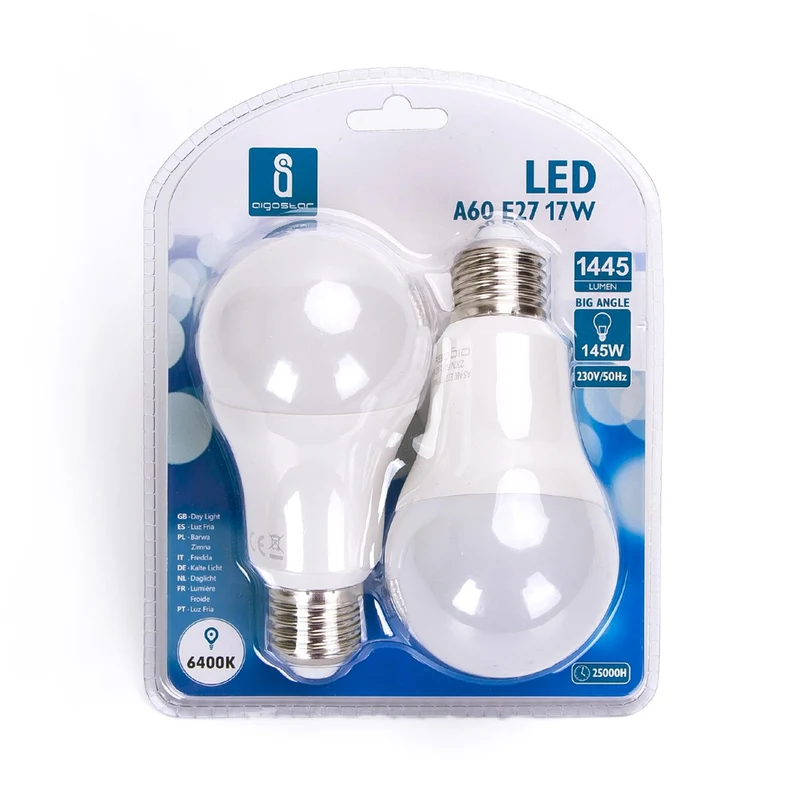 LED A5 A60 BIG ANGLE E27 17W 6400K/DOUBLE(17W,E27,6400k)