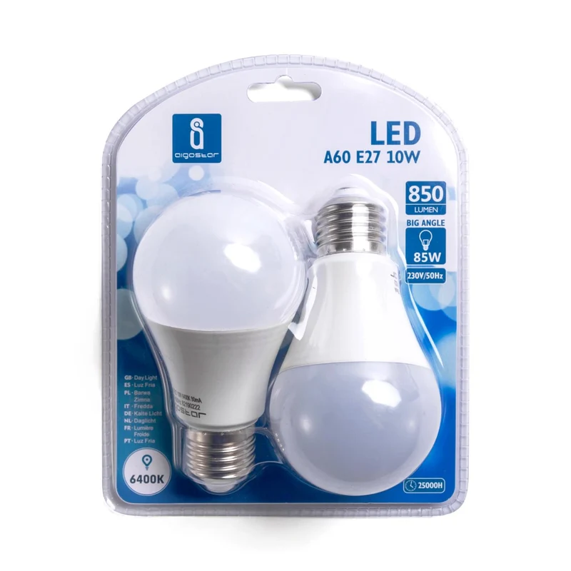LED A5 A60 BIG ANGLE E27 10W 6400K/DOUBLE(10W,E27,6400k)