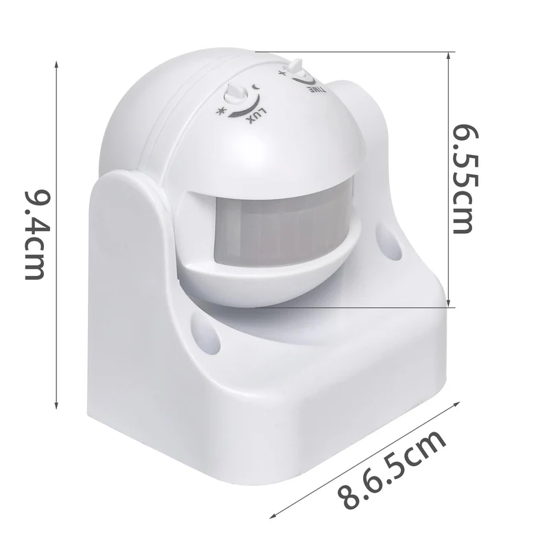 Sensore di movimento a infrarossi 05(L94*W65.5*H86.5mm,Bianco,montato in superficie, altezza di montaggio 1.8-2.5m)