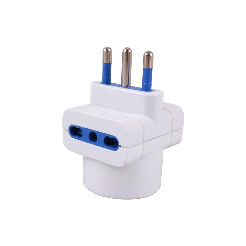 Adattatore tre vie(Adattatore spina Italia per 2 prese Italia e 1 presa Germania,16A/250V,Rettangolare)