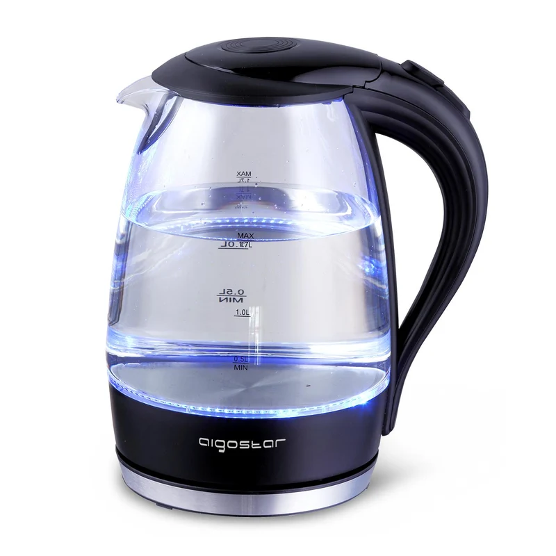 Electric Kettle 6 Glass & Plastic 1.7L Black