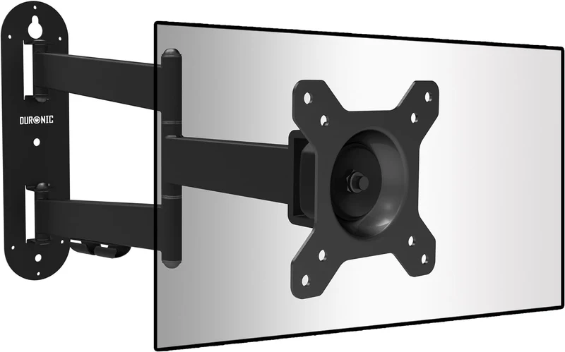 Duronic TVB1130 Supporto TV da parete regolabile e articolato per schermi LED LCD curvi monitor 13  50 portata 25kg  ultra sottile compatibile con vesa 400 x 400 mm