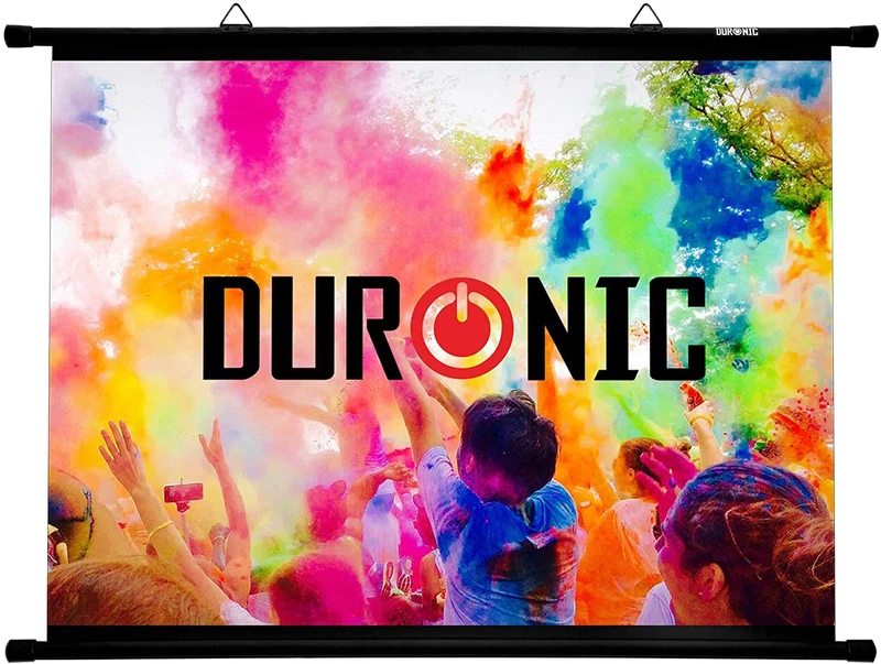 Duronic BPS80 4:3 Telo Proiettore 80 pollici, Schermo per proiettore, Telo da proiezione interno esterno, Home theater cinema Full HD 3D 4K, Schermo di proiezione anti pieghe per casa ufficio scuola