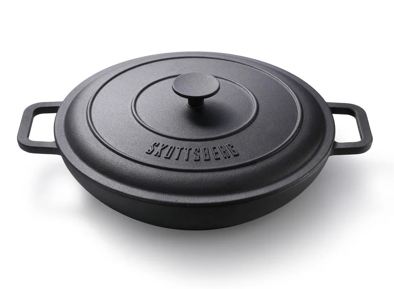 Skottsberg Casseruola in Ghisa ø 31,5 cm 3L | Senza PFOA e PTFE | Con Coperchio