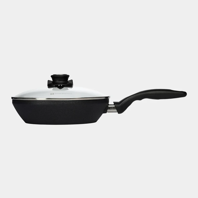 Swiss Diamond Padella Per Saltare con coperchio in vetro Ø 26Cm adatta a tutti i piani di cottura e forno SD 6526c
