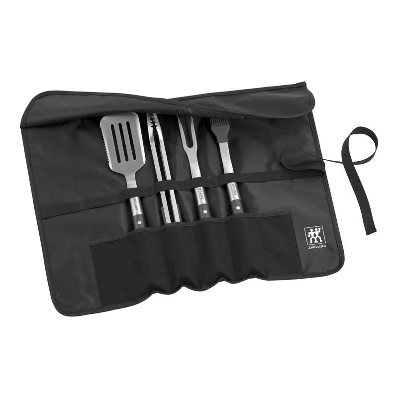 Zwilling BBQ+ Set 5 Utensili per Grill in Acciaio Inox – con Custodia in Finta Pelle