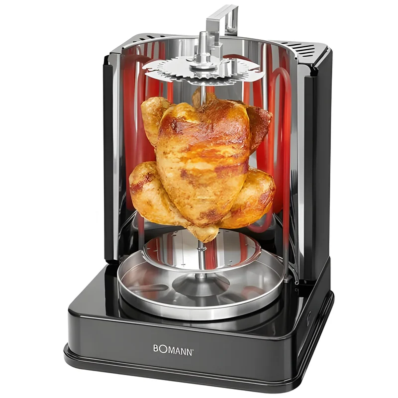Bomann multi-grill girarrosto per kebab, pollo, spiedini DVG3006