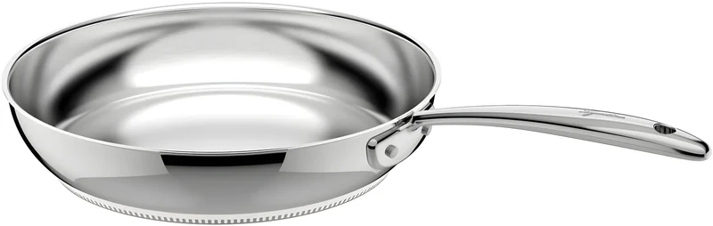 Lagostina Accademia Lagofusion Padella Acciaio Inox 18/10 Ø 28 cm Induzione Gas e Forno fino a 250 °C Finitura Lucida Esterna e Satinata Interna Fondo 5 Strati