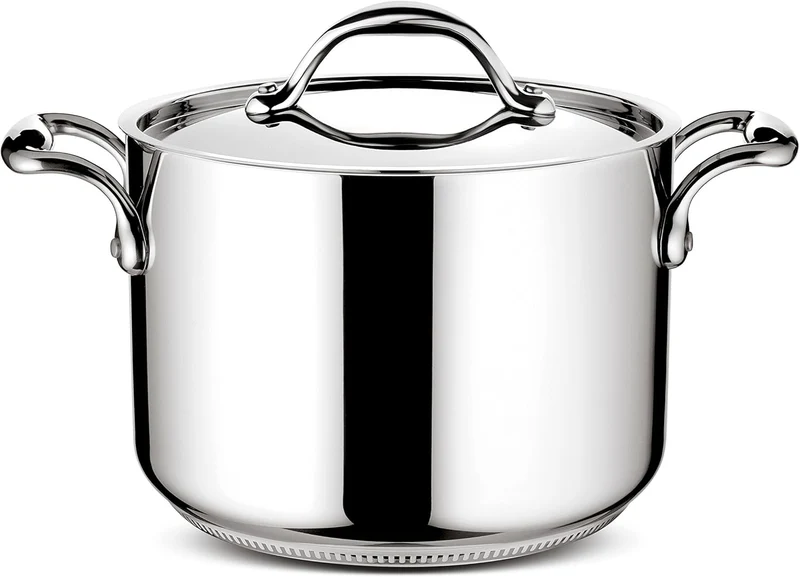 Lagostina Accademia Lagofusion Pentola 22 cm 5,39L 2 Maniglie con Coperchio | Inox 18/10, Induzione
