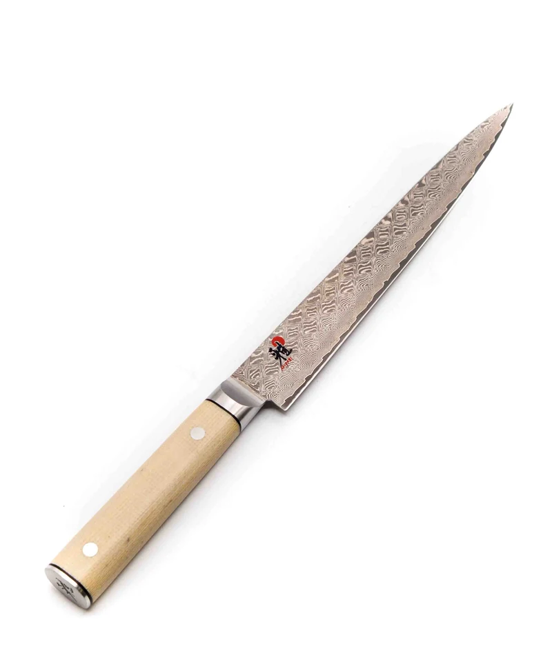 Miyabi 4500 FC-D Coltello Sujihiki per Sushi Sashimi 24 cm – Acciaio HRC 63, Damascato, Art. 32930-240