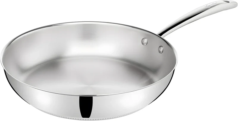 Lagostina Accademia Lagofusion Padella Acciaio Inox 18/10 Ø 24 cm Induzione Gas e Forno fino a 250 °C Finitura Lucida Esterna e Satinata Interna Fondo 5 Strati