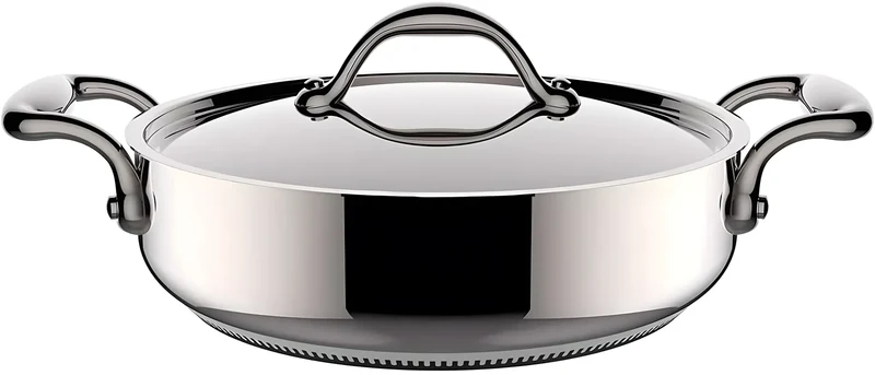 Lagostina Accademia Lagofusion Casseruola Bassa 26 cm 2 Maniglie con Coperchio | Inox 18/10, Induzione