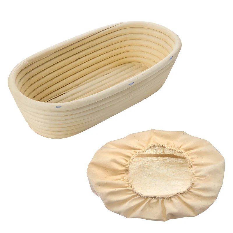 Westmark Cesto lievitazione per impasto pane ovale con fodera cm 27,5x14x7,1 per circa 750 - 1000 g di impasto