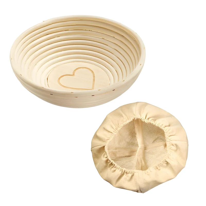 Westmark Cesto lievitazione per impasto pane tondo con fodera cm Ø24,5x8,5 per circa 1000 - 1500 g di impasto