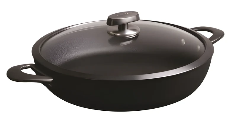 Scanpan Pro SB+ Padella Chef 32 cm 4L con Coperchio | Acciaio Inox, Induzione, Due Manici