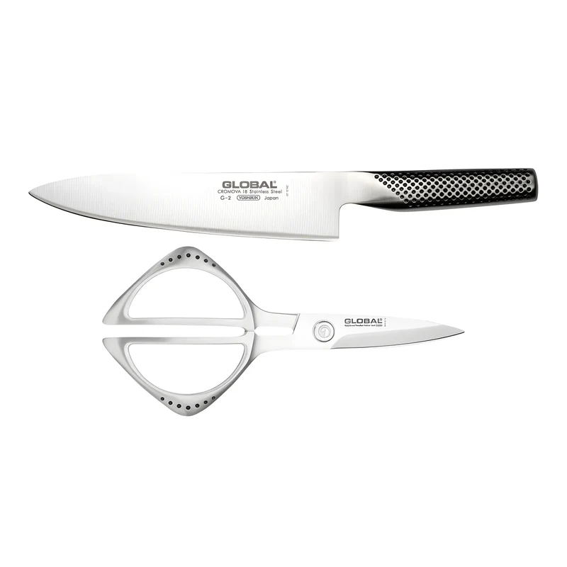 Global Set Coltello cuoco e forbice cucina G-2210