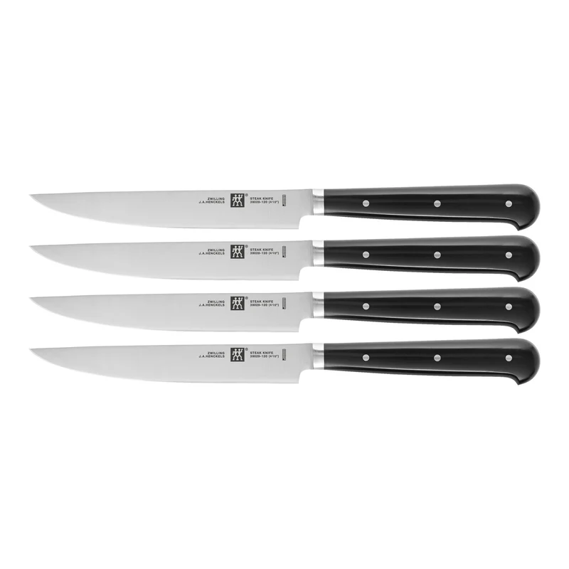 Zwilling Set 4 Coltelli da Bistecca Lama Liscia – Design Matteo Thun, Acciaio Inox